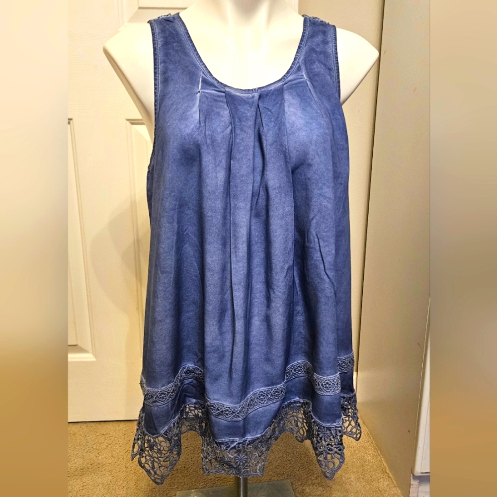 B Sharp Denim Swing Top